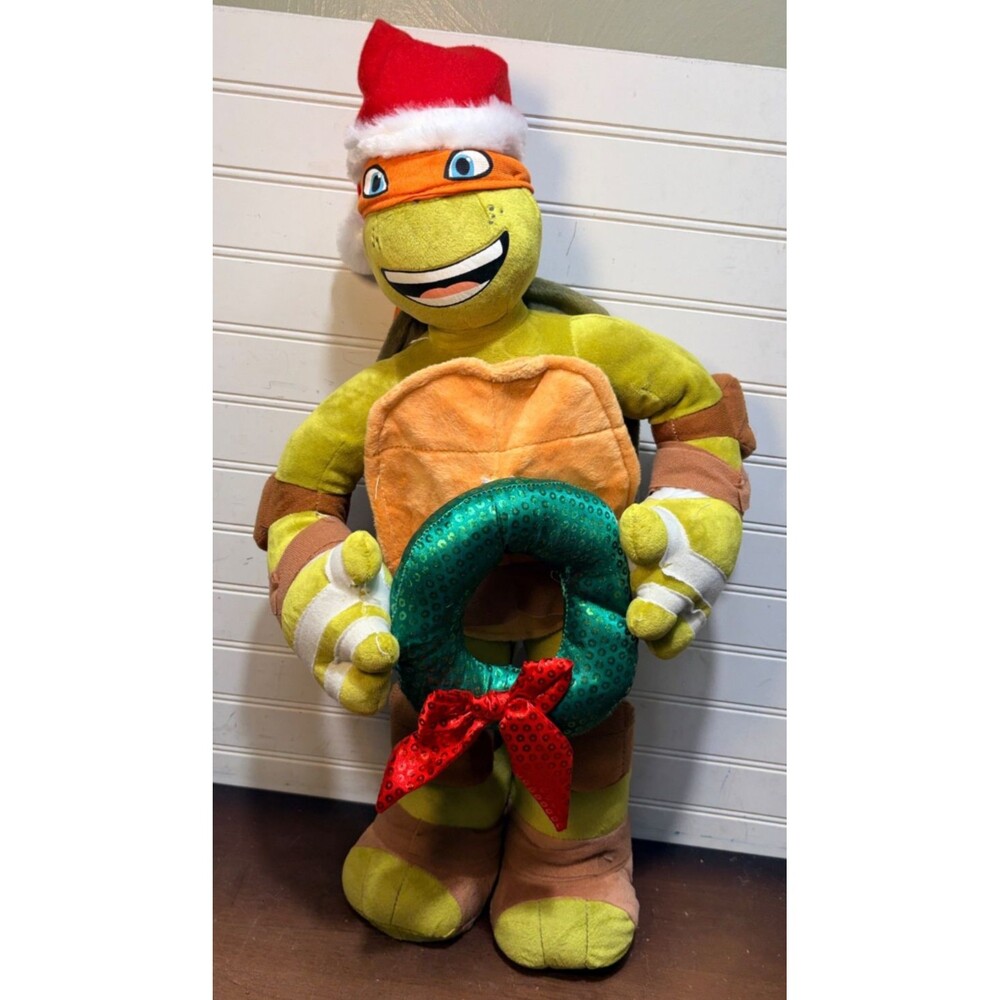 2016 Gemmy TMNT Christmas Holiday Greeter Nickelodeon Ninja Turtle 22” tall